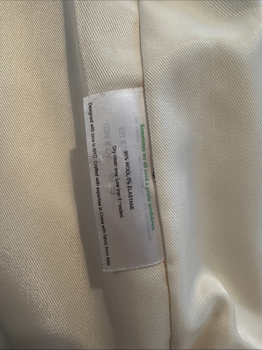 The Bennett Jacket - Italian Wool Twill - Ivory - Picture 4 of 4